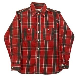 Warehouse Co Red Plaid Flannel Shirt Made In Japan Size 34